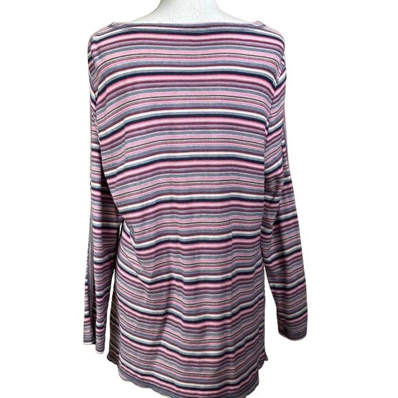 T by Talbots striped tunic, XLP, preppy, casual, coastal, nautical, effortless - Picture 3 of 6